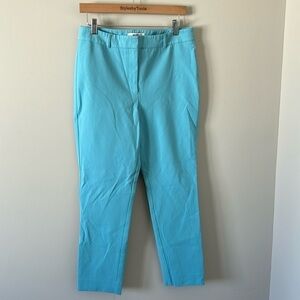 White House Black Market Aquifer Slim Ankle Pants Blue Career Sz 8 NEW